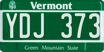 VT license plate YDJ373