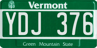 VT license plate YDJ376