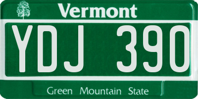 VT license plate YDJ390
