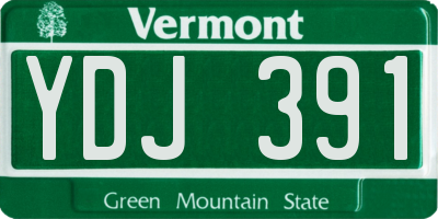 VT license plate YDJ391
