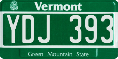 VT license plate YDJ393