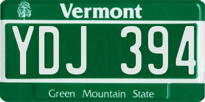 VT license plate YDJ394