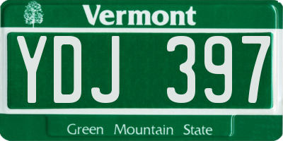 VT license plate YDJ397