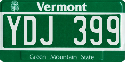 VT license plate YDJ399