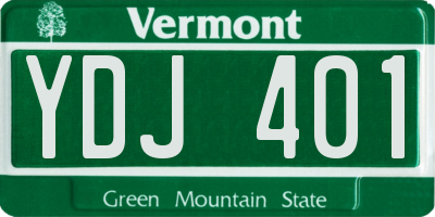 VT license plate YDJ401
