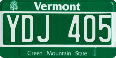 VT license plate YDJ405