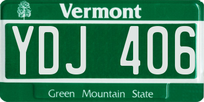 VT license plate YDJ406