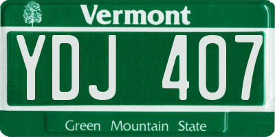 VT license plate YDJ407