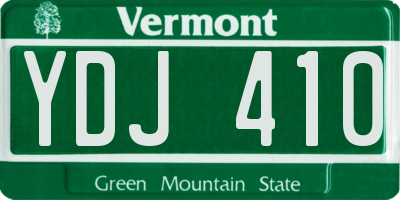 VT license plate YDJ410