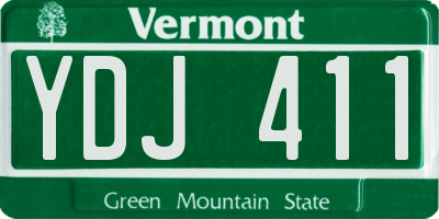 VT license plate YDJ411