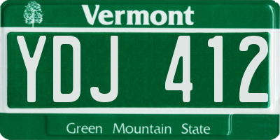 VT license plate YDJ412