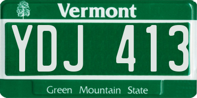 VT license plate YDJ413