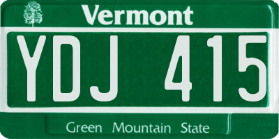 VT license plate YDJ415