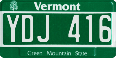 VT license plate YDJ416