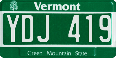 VT license plate YDJ419