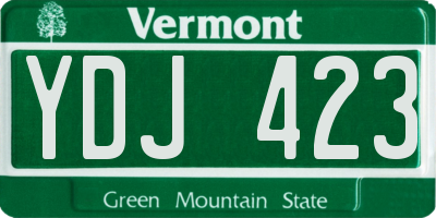 VT license plate YDJ423