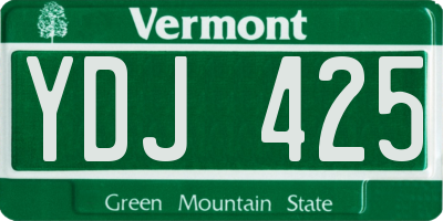 VT license plate YDJ425