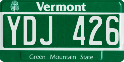 VT license plate YDJ426
