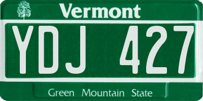 VT license plate YDJ427