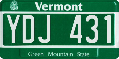 VT license plate YDJ431