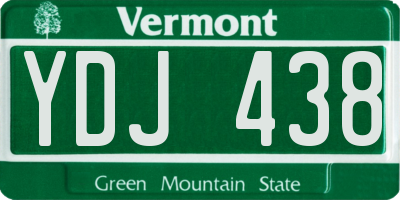 VT license plate YDJ438