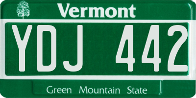 VT license plate YDJ442