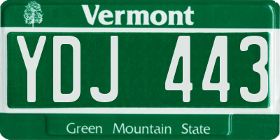 VT license plate YDJ443