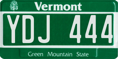VT license plate YDJ444