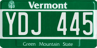 VT license plate YDJ445