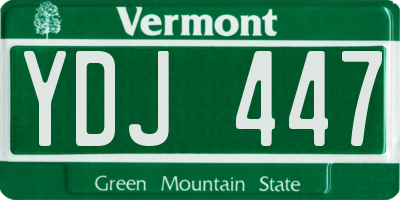 VT license plate YDJ447