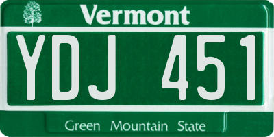 VT license plate YDJ451