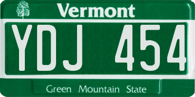 VT license plate YDJ454
