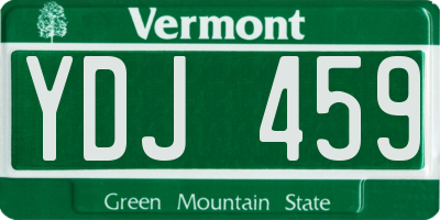 VT license plate YDJ459