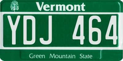 VT license plate YDJ464