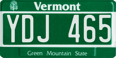 VT license plate YDJ465