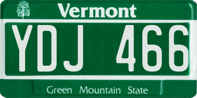 VT license plate YDJ466