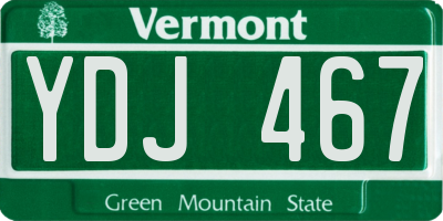 VT license plate YDJ467