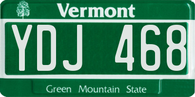 VT license plate YDJ468
