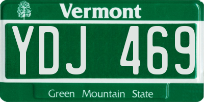 VT license plate YDJ469