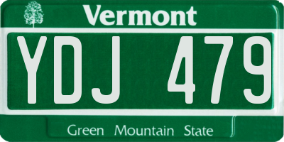 VT license plate YDJ479
