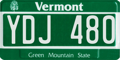 VT license plate YDJ480