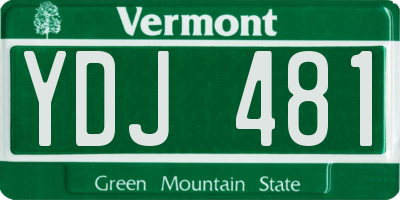 VT license plate YDJ481