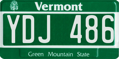 VT license plate YDJ486