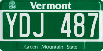VT license plate YDJ487