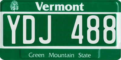 VT license plate YDJ488