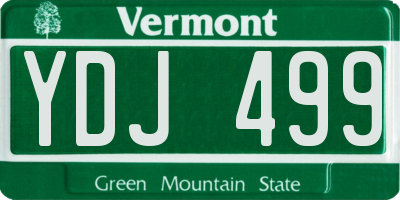 VT license plate YDJ499