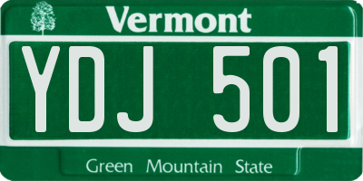 VT license plate YDJ501