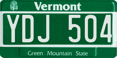 VT license plate YDJ504