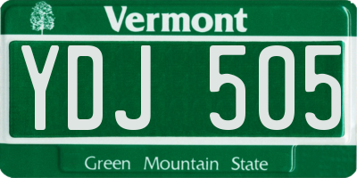 VT license plate YDJ505