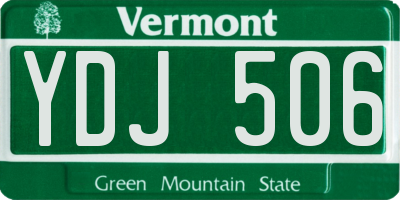 VT license plate YDJ506